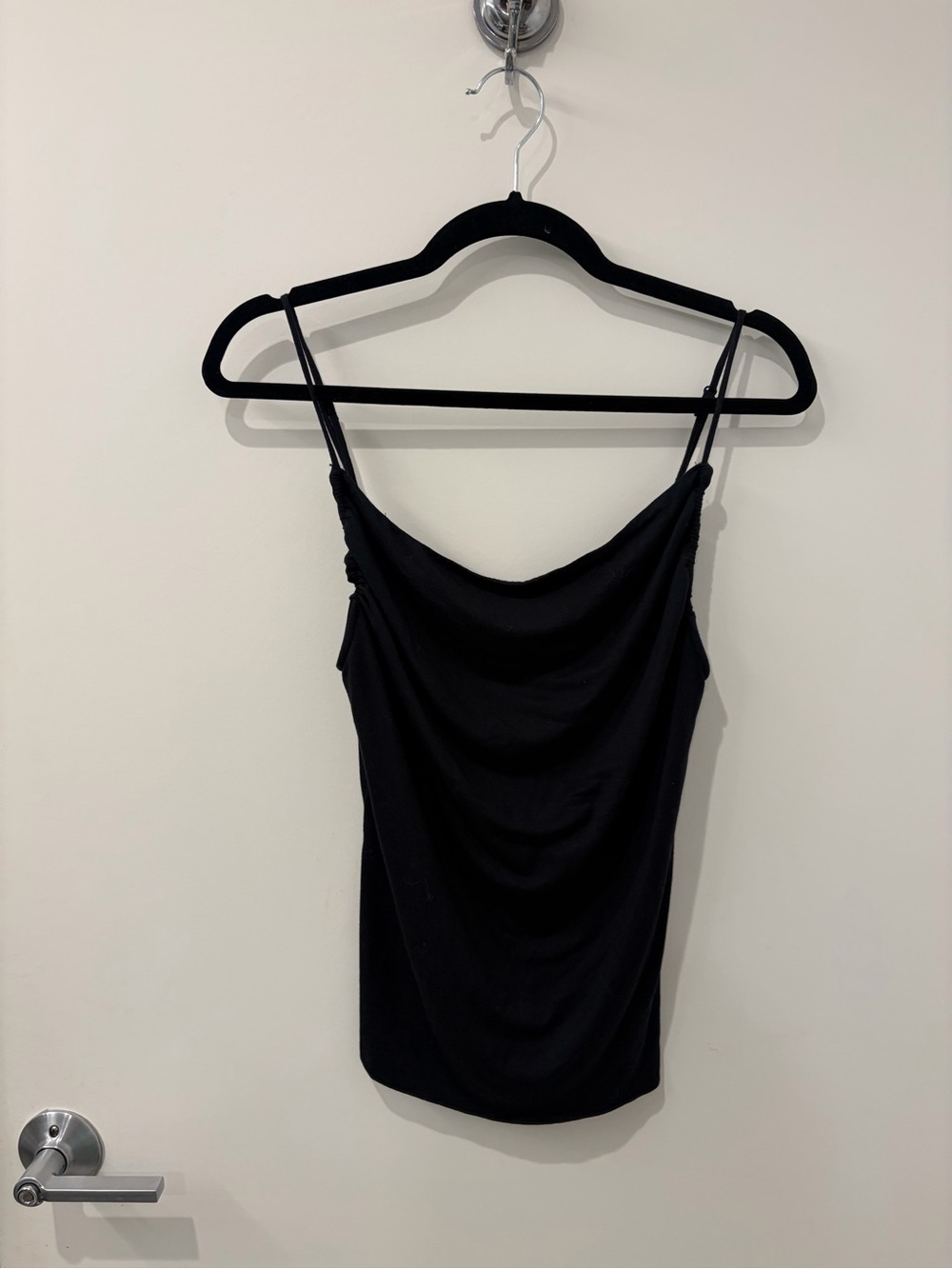 Free People Black Cowl Neck Tank Top
